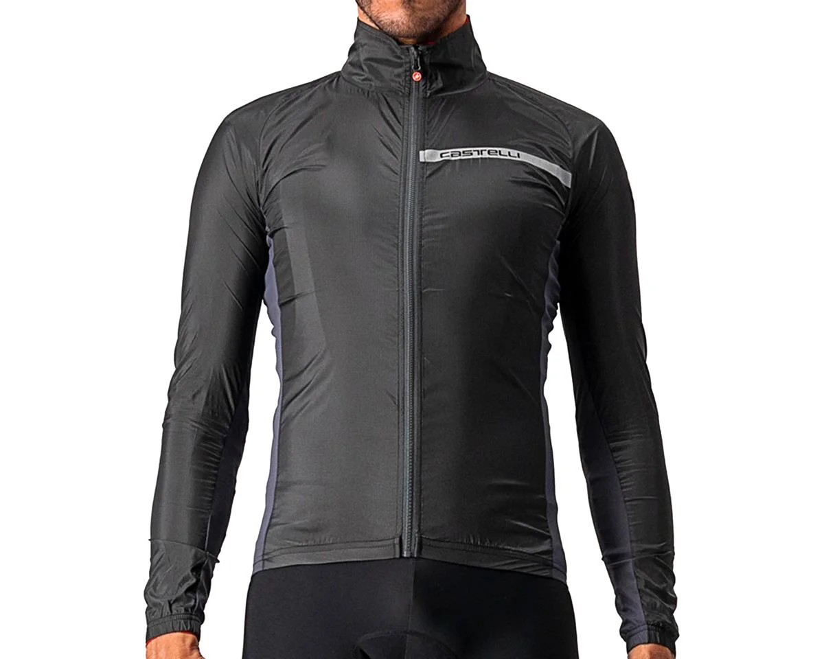 Castelli Men's Squadra Stretch Jacket (Light Black/Dark Grey) (XS)